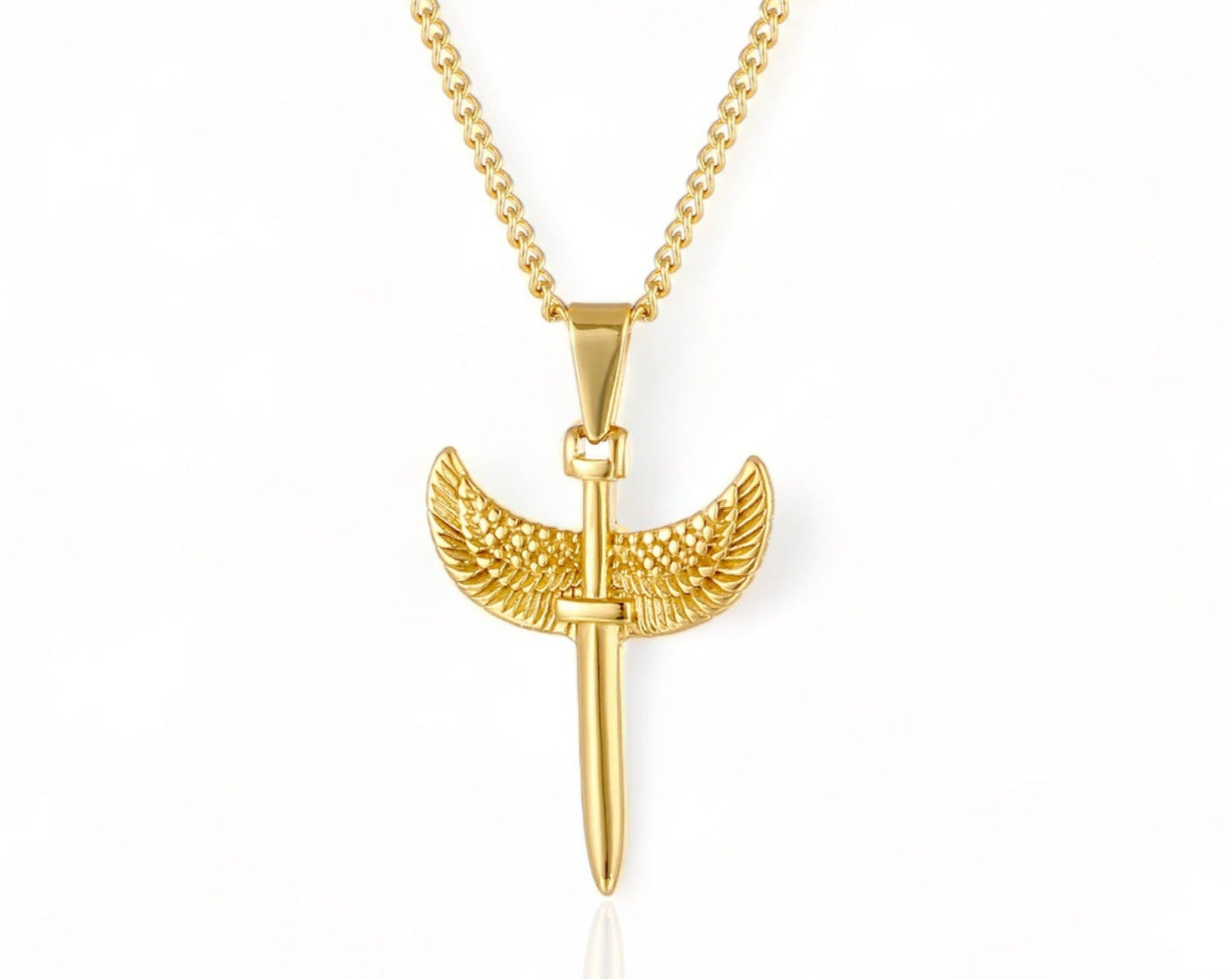 Wing Sword Necklace (Gold)